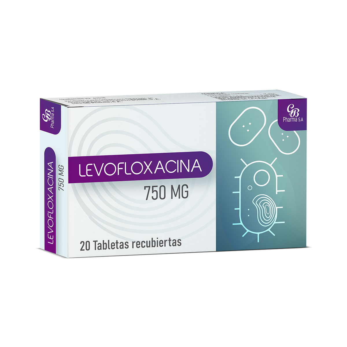 Levofloxacina - 20 Tabletas - 750 mg